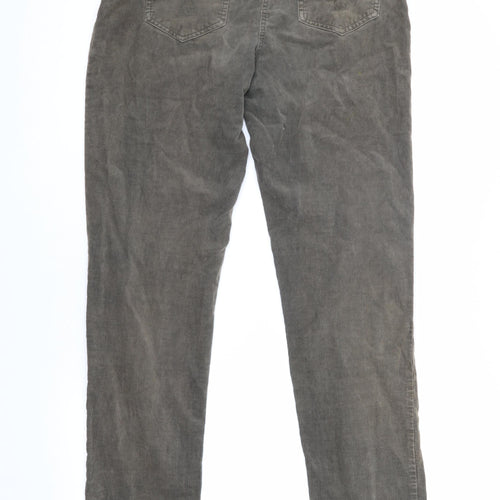 John Lewis Women's Brown Straight Corduroy Trousers Size 10