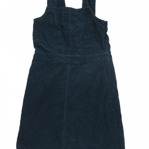 Dorothy Perkins Women's Blue Corduroy Pinafore Dress, Size 8