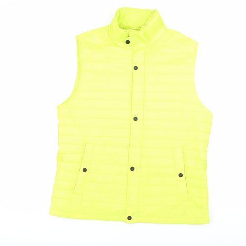 Nautica Men's Yellow Padded Puffer Waistcoat L