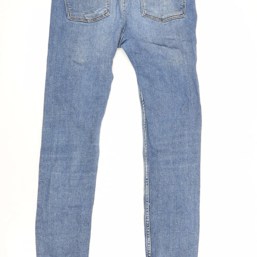 Next Women's Blue Skinny Jeans Size 10R Vintage Ripped