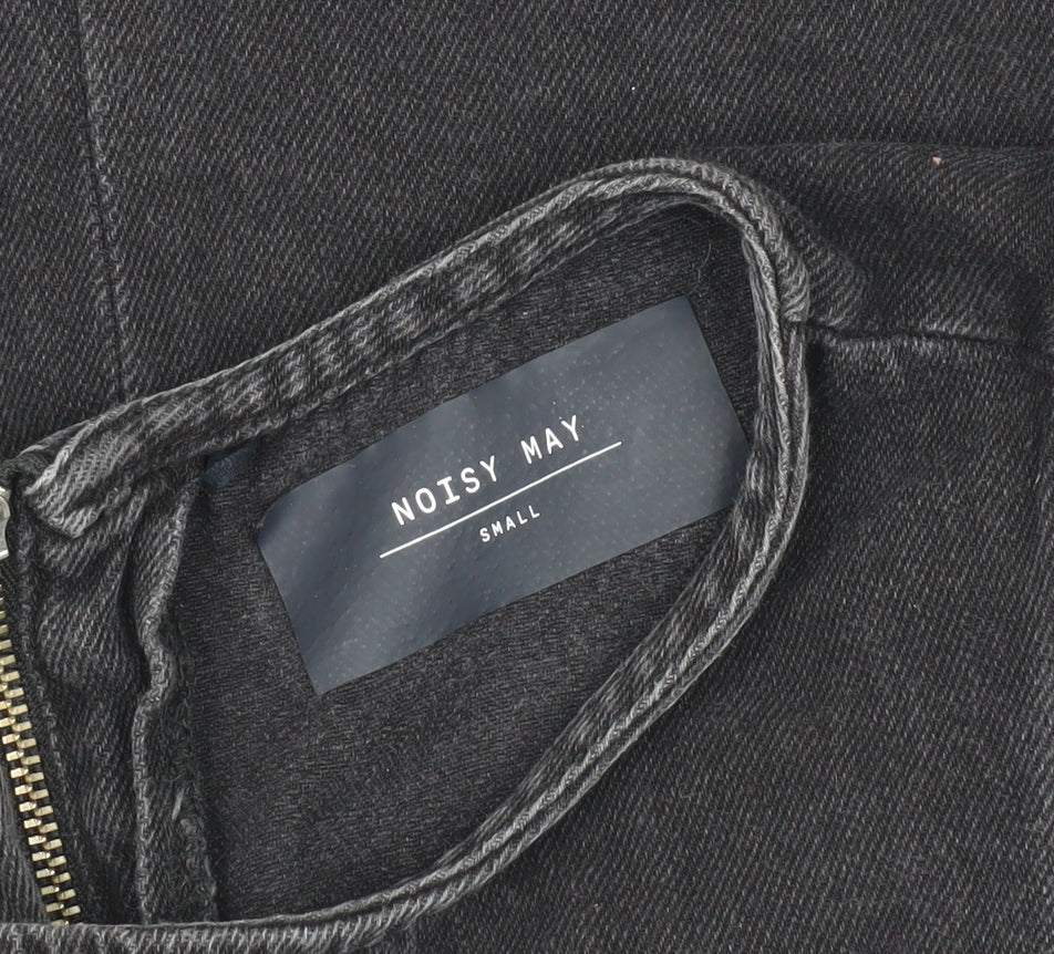 Noisy May Women's Black Denim Smock Dress S