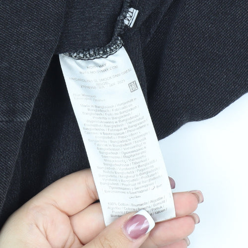 Noisy May Women's Black Denim Smock Dress S