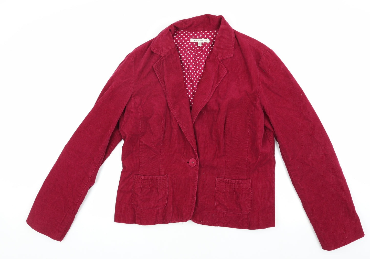 Laura Ashley Red Corduroy Blazer Women’s UK 16