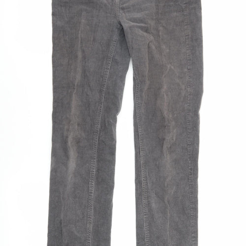 Marks and Spencer Women's Grey Corduroy Trousers Size 10