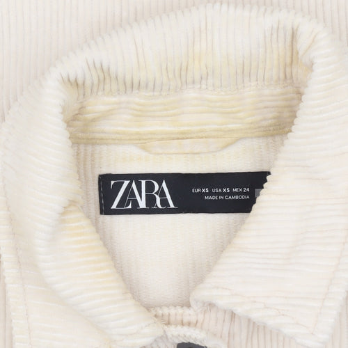 Zara Women's Beige Corduroy Shacket XS