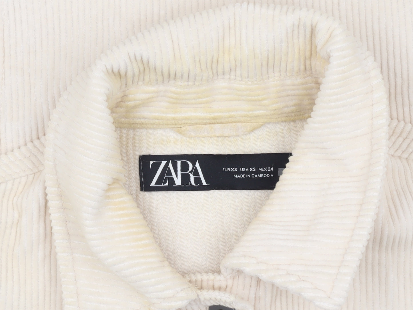 Zara Women's Beige Corduroy Shacket XS
