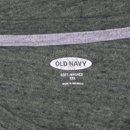 Old Navy Men's Green Henley Long Sleeve T-Shirt 2XL