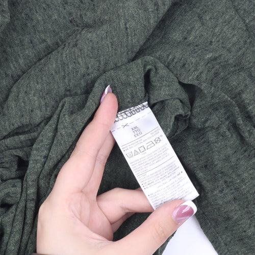 Old Navy Men's Green Henley Long Sleeve T-Shirt 2XL