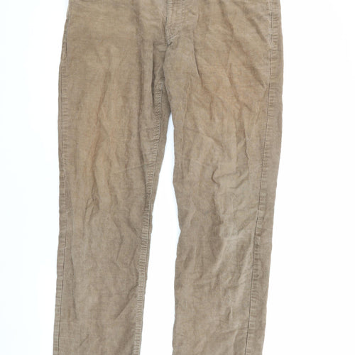 Montego Men's Brown Corduroy Trousers, Size 33