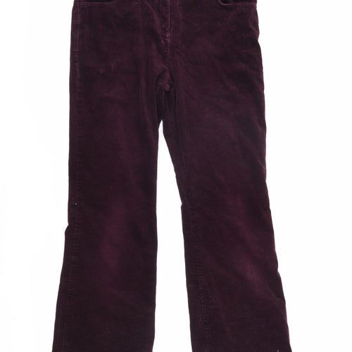 Marks and Spencer Women's Purple Corduroy Trousers 12