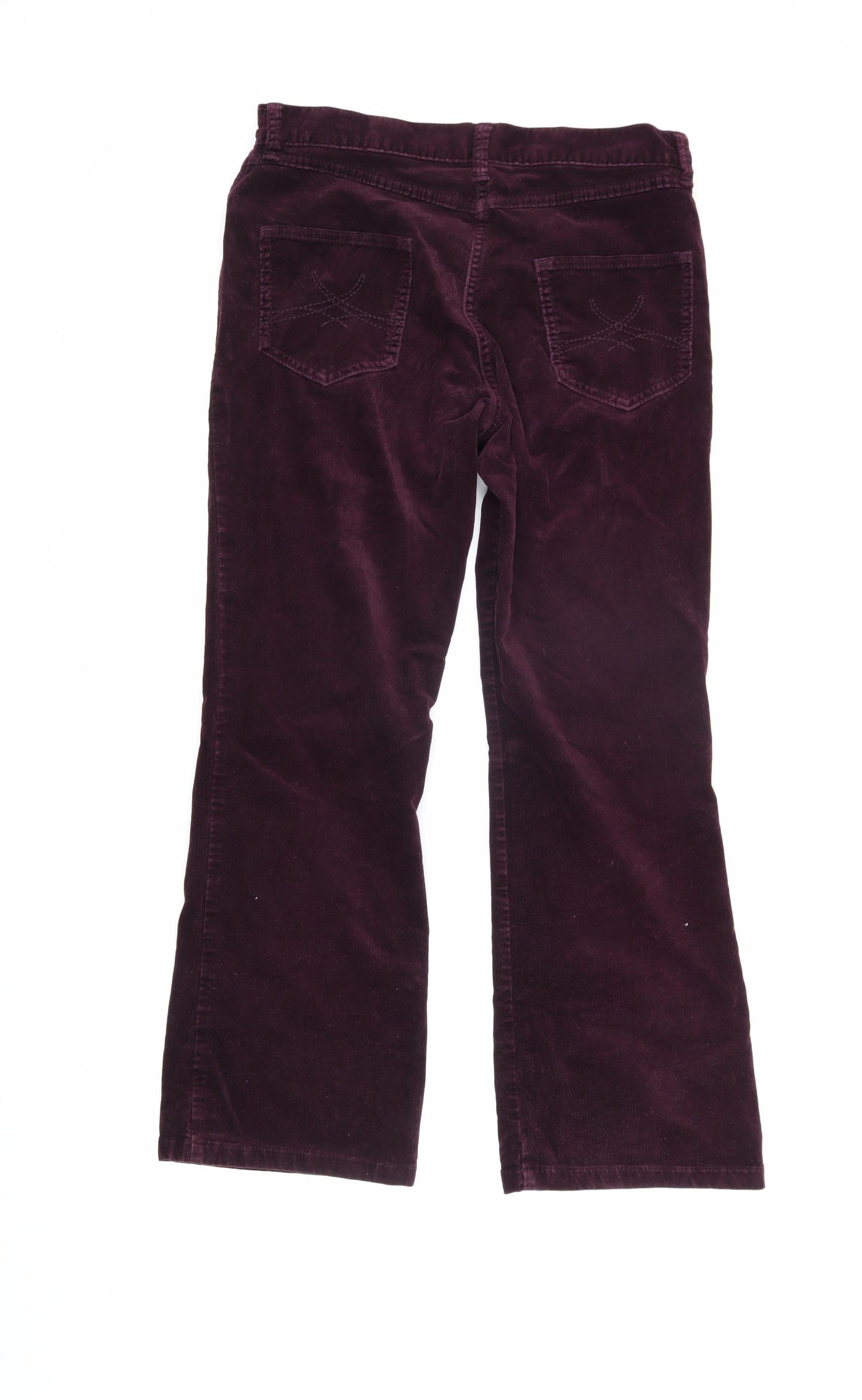 Marks and Spencer Women's Purple Corduroy Trousers 12