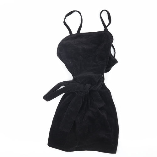 PrettyLittleThing Black Corduroy Women's Dress Size 6