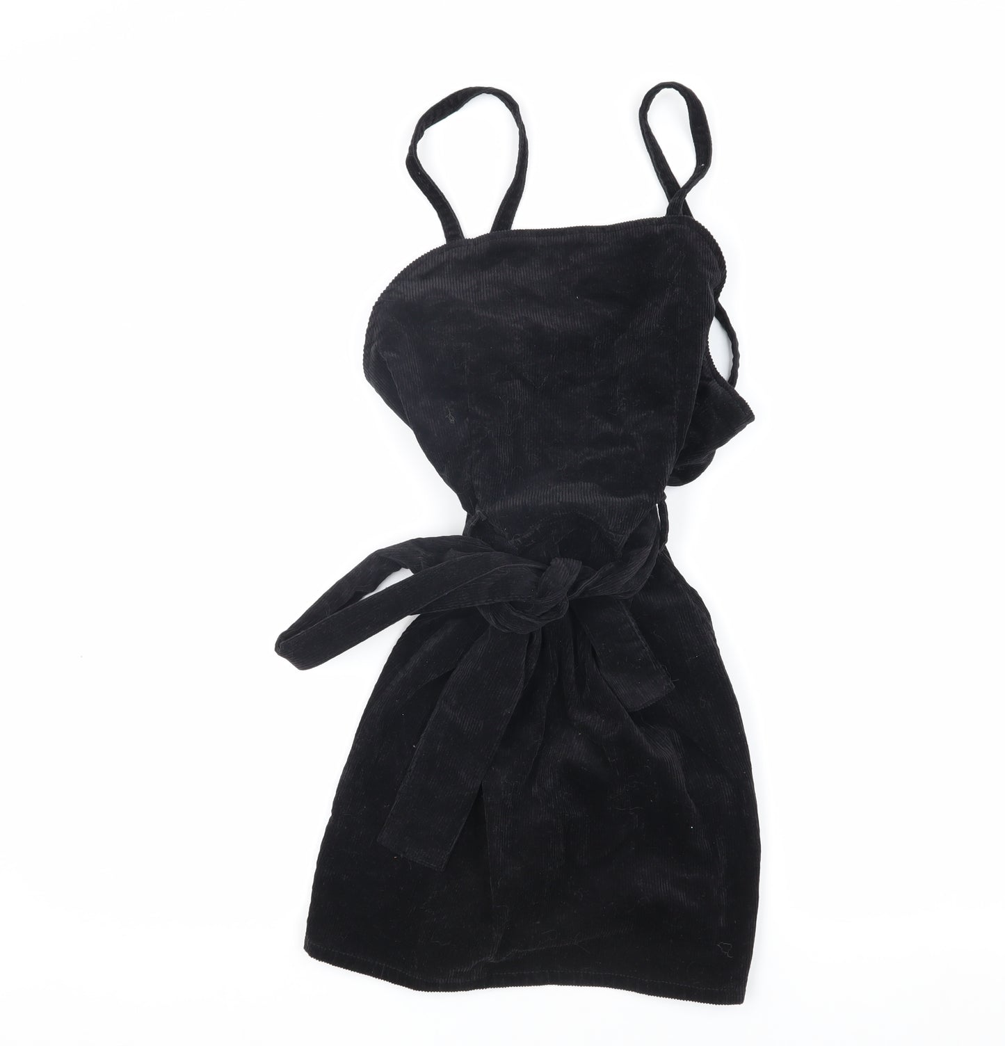 PrettyLittleThing Black Corduroy Women's Dress Size 6