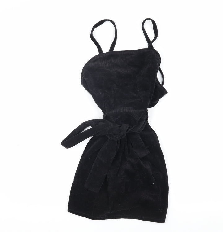 PrettyLittleThing Black Corduroy Women's Dress Size 6