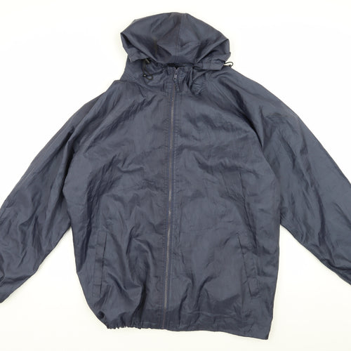 Outdoor Sportswear Men's Blue Windbreaker Jacket L