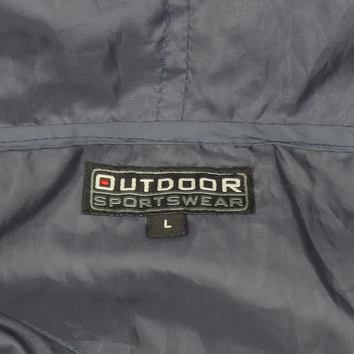 Outdoor Sportswear Men's Blue Windbreaker Jacket L
