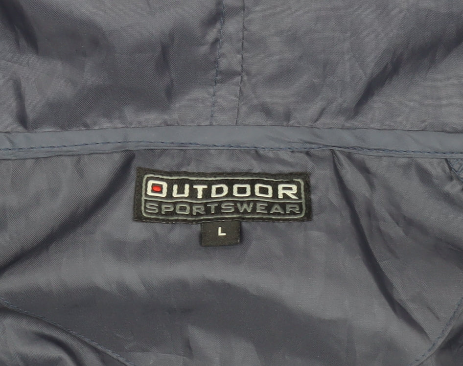 Outdoor Sportswear Men's Blue Windbreaker Jacket L