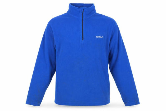 Front view of Regatta men’s blue xl fleece 1/4 zip sweatshirt
