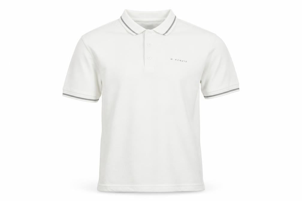 McKenzie Men's White Polo Shirt, Size S, Casual Cotton