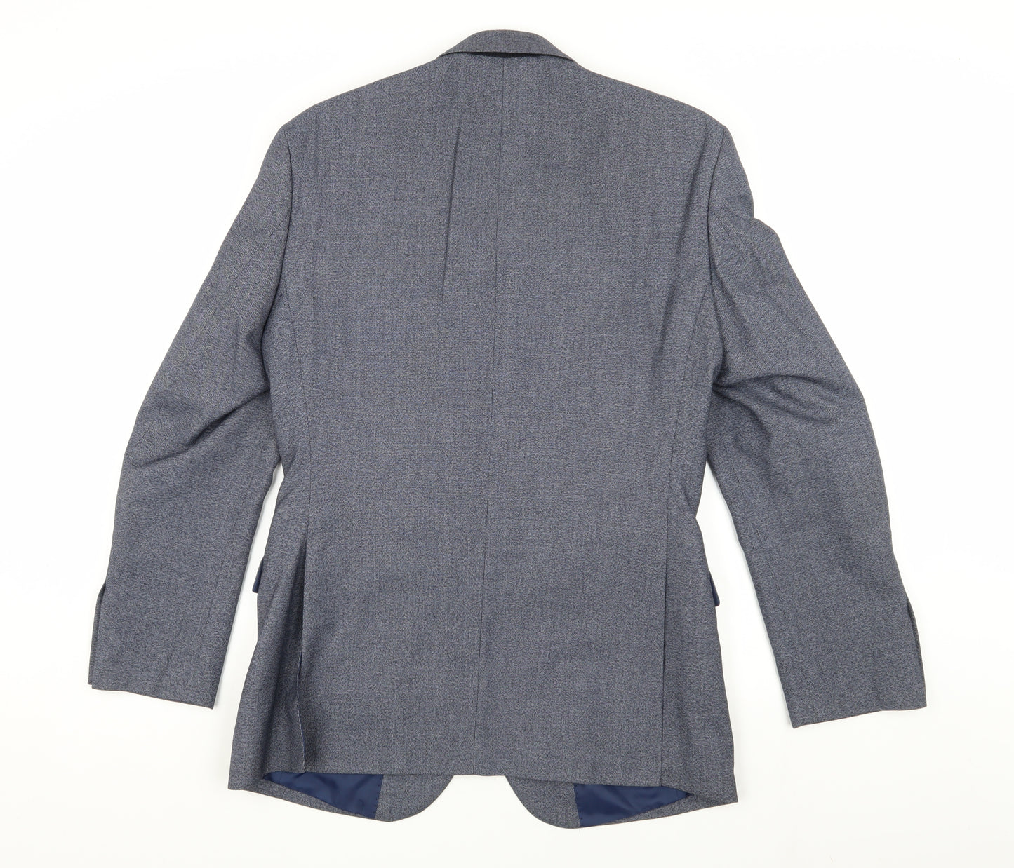 Moss Esq. Men's Blue Blazer 38 Regular Fit Classic Style