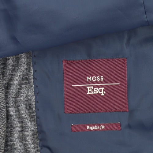Moss Esq. Men's Blue Blazer 38 Regular Fit Classic Style