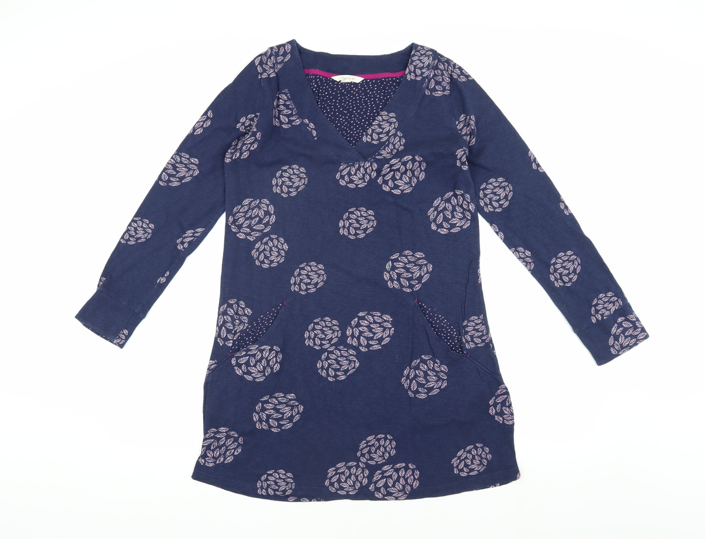 White Stuff Women's Blue Floral Tunic, Size 10