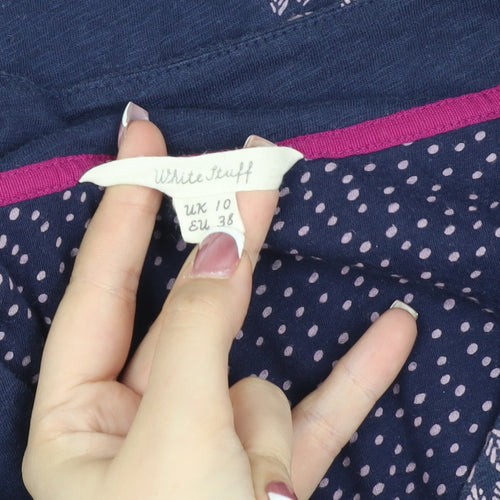 White Stuff Women's Blue Floral Tunic, Size 10