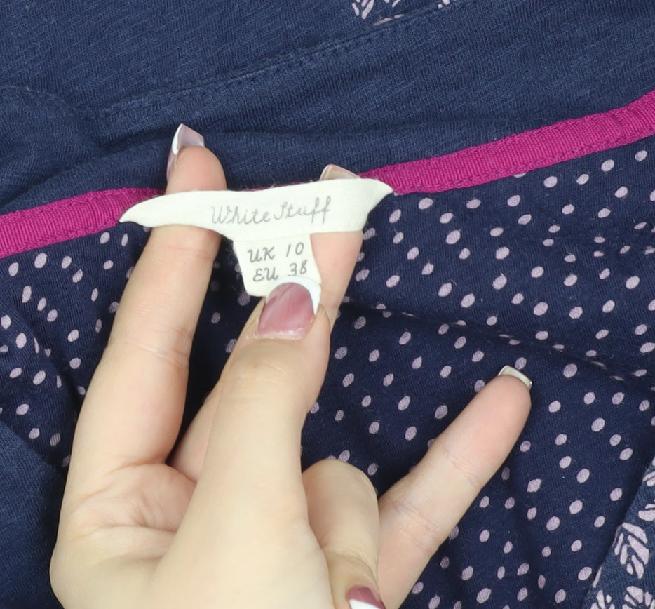 White Stuff Women's Blue Floral Tunic, Size 10