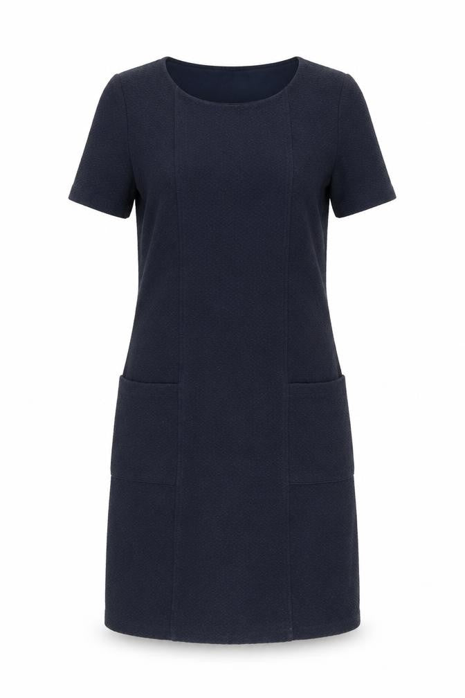 Front view of White Stuff Women's Blue Shift Dress, size 10