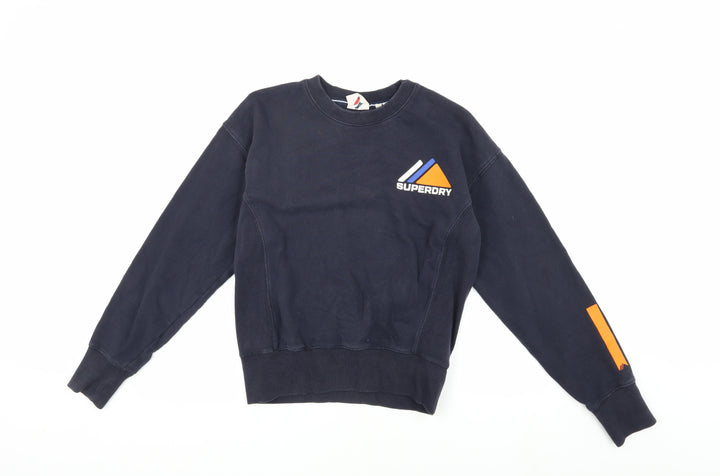 Superdry Women's Black Sweatshirt UK 8 with Logo Accents
