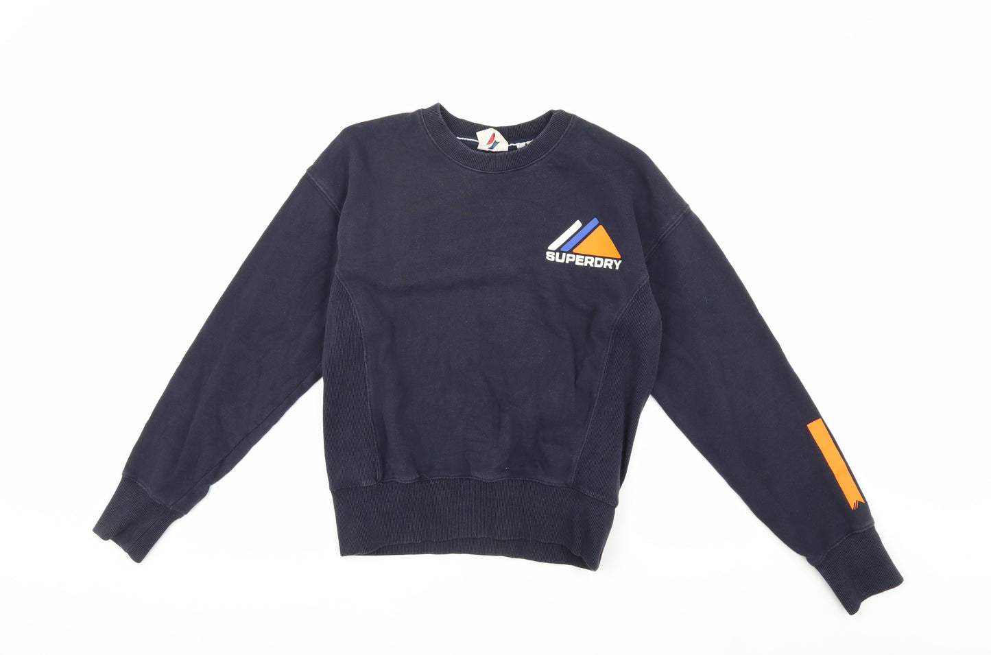 Superdry Women's Black Sweatshirt UK 8 with Logo Accents