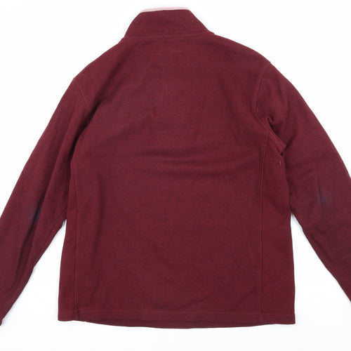 Mountain Warehouse Men's Red 1/4 Zip Fleece Sweatshirt L