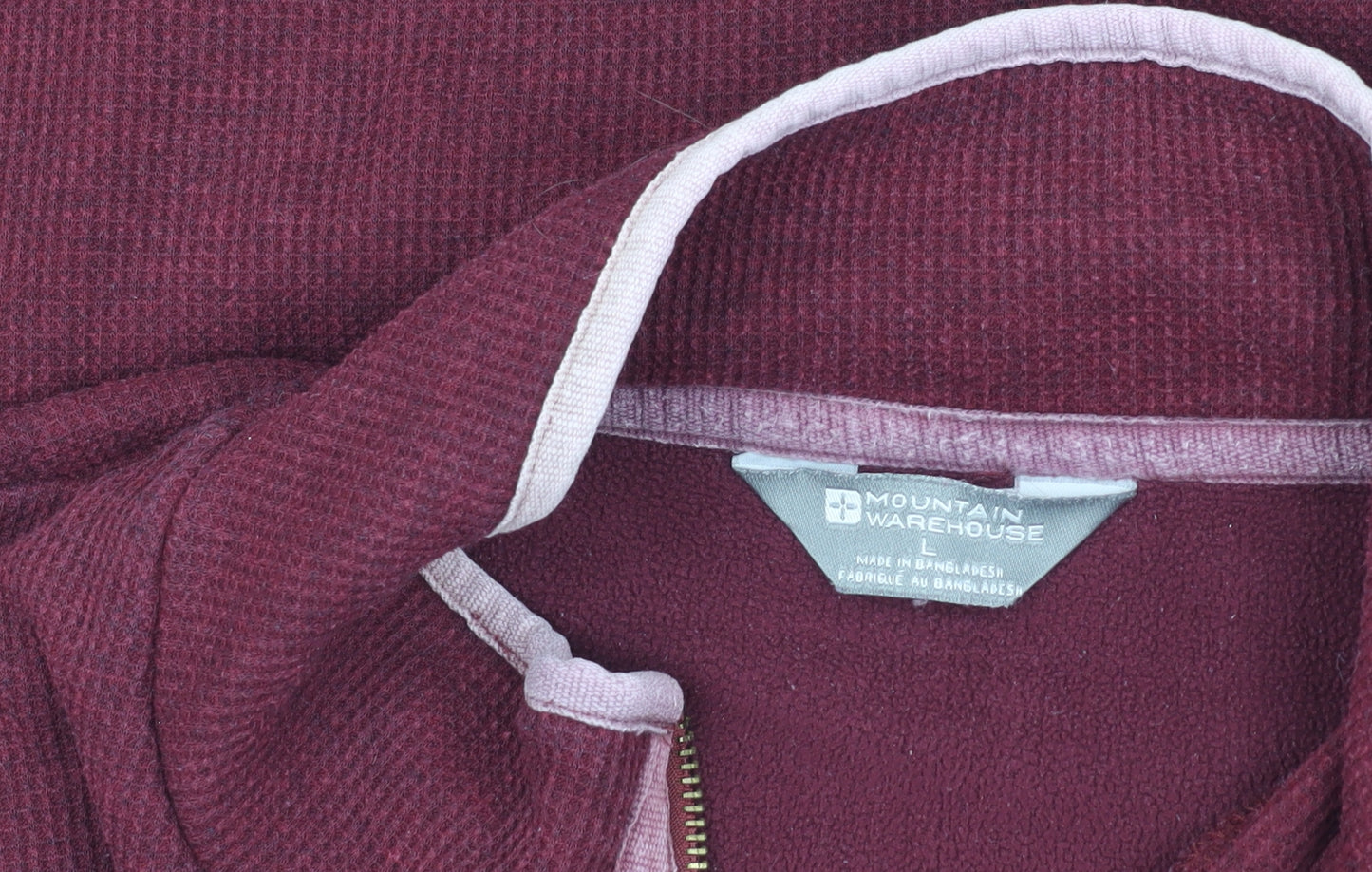 Mountain Warehouse Men's Red 1/4 Zip Fleece Sweatshirt L