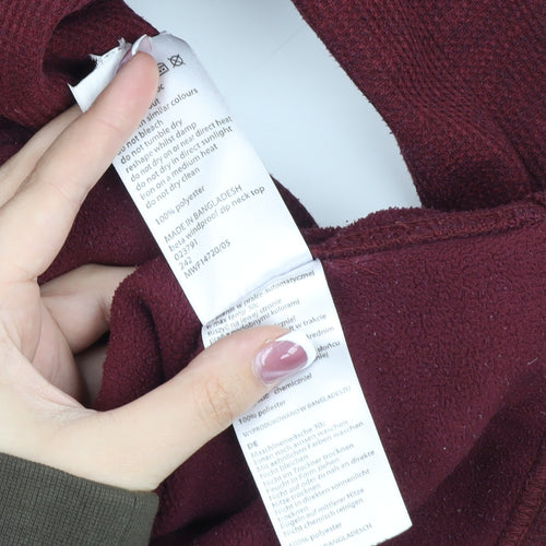 Mountain Warehouse Men's Red 1/4 Zip Fleece Sweatshirt L