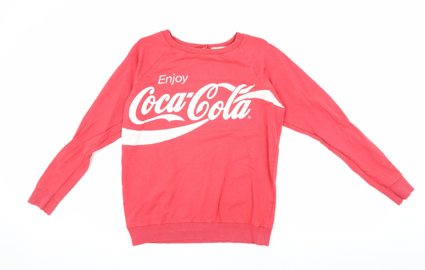 Coca-Cola Women's Red Sweatshirt Size 10