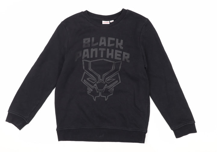 Marvel Boys Black Panther Sweatshirt, Black, 9-10 Years, Pullover