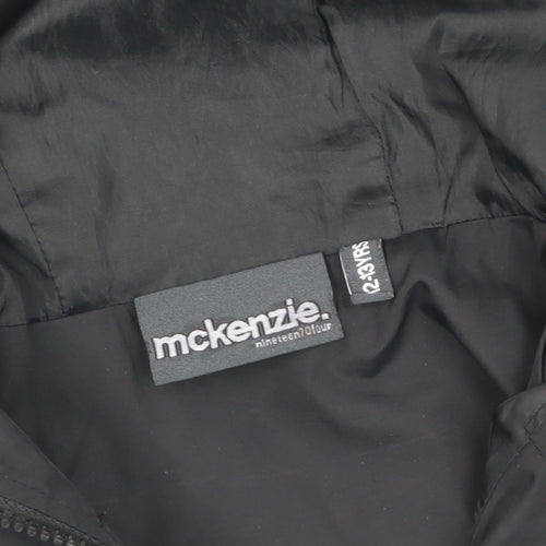 McKenzie Boys Black Jacket 2-3 Years Hooded Windbreaker