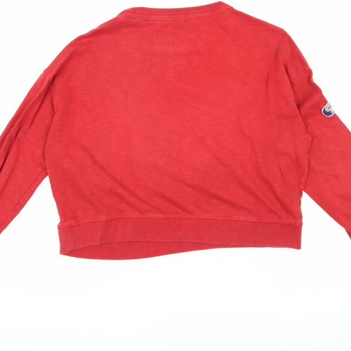Superdry Women Red XS Pullover Sweatshirt - Sporty Casual