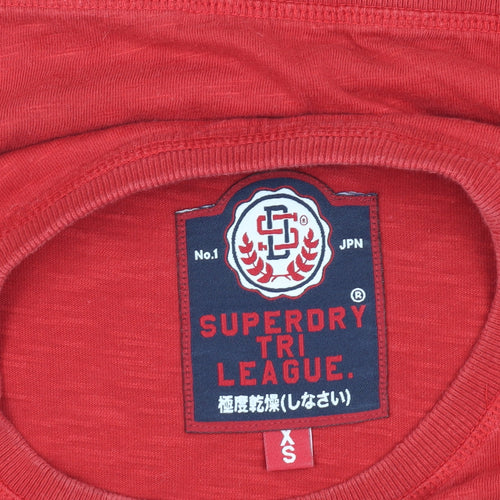 Superdry Women Red XS Pullover Sweatshirt - Sporty Casual