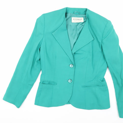 Windsmoor Women's Green Suit Jacket Size 10