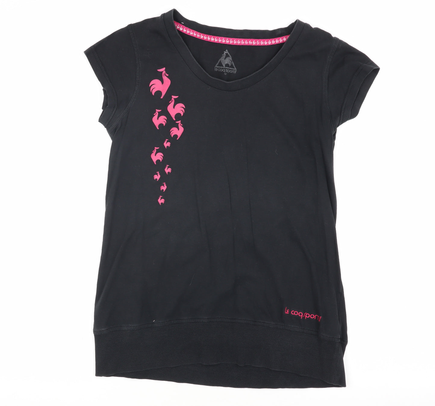 Le Coq Sportif Women’s Black T-Shirt Size 12