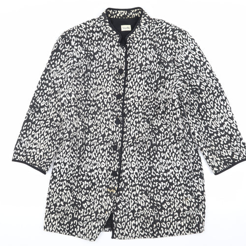 Viyella Women's Black Animal Print Jacket Size 12