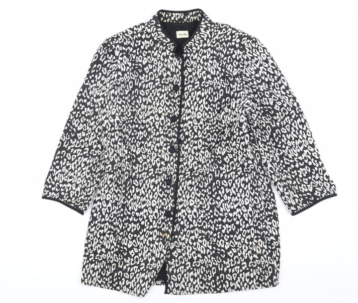 Viyella Women's Black Animal Print Jacket Size 12