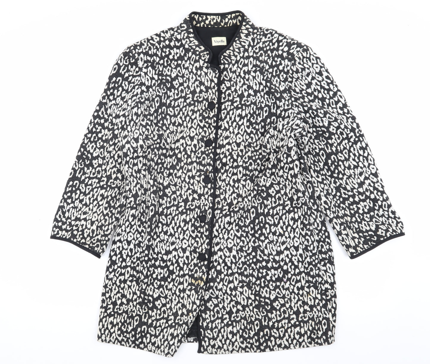 Viyella Women's Black Animal Print Jacket Size 12