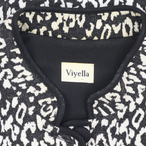 Viyella Women's Black Animal Print Jacket Size 12