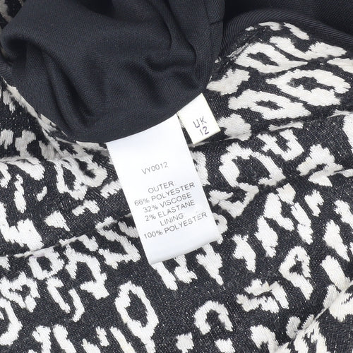 Viyella Women's Black Animal Print Jacket Size 12