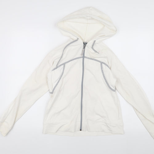 Champion Women's White Basic Jacket, Size S, Hooded