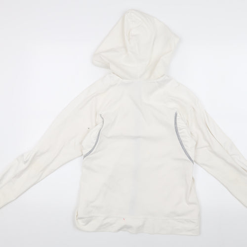 Champion Women's White Basic Jacket, Size S, Hooded