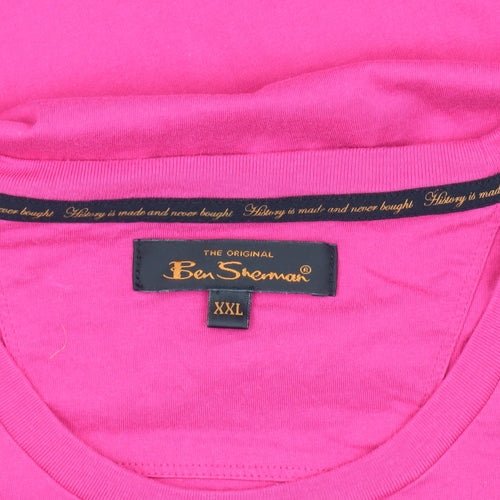 Ben Sherman Men's Grey Graphic Print T-Shirt, L, Short Sleeve