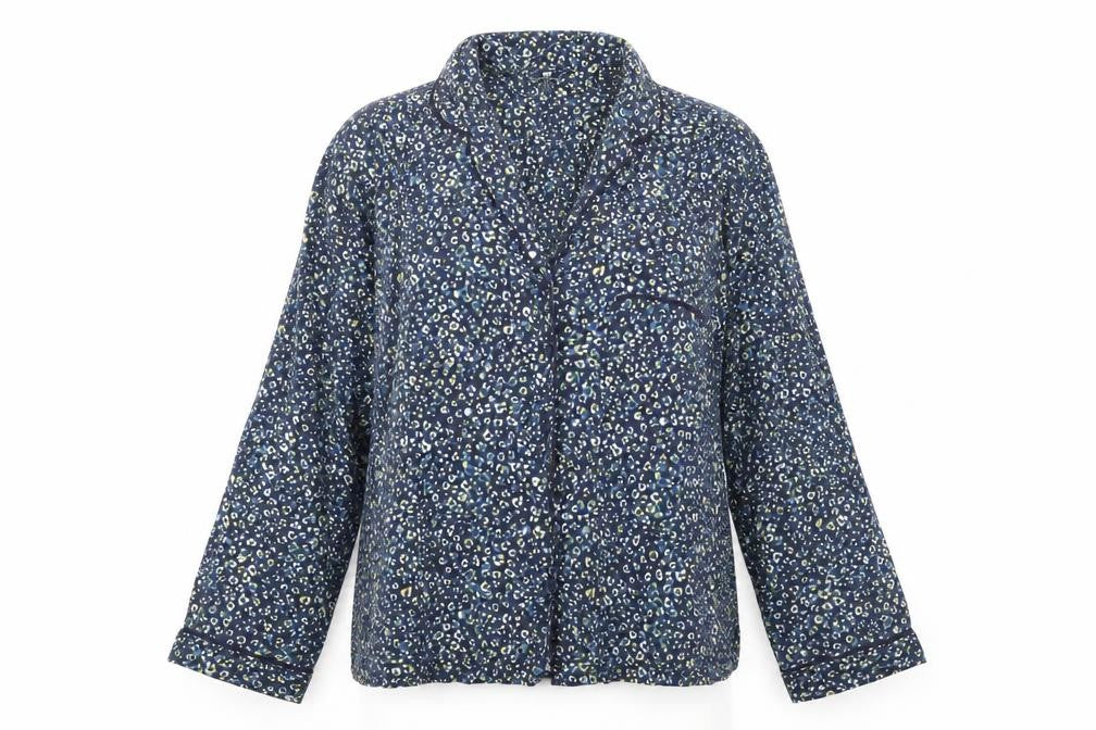 Front view of Jigsaw Women's Multicoloured Pyjama Top L, Chemise Style